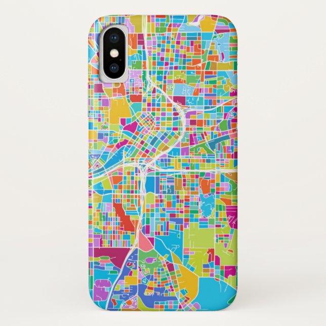 Colourful Atlanta Map Case-Mate iPhone Case (Back)