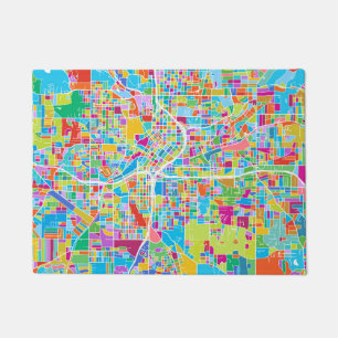 Colourful Atlanta Map Doormat