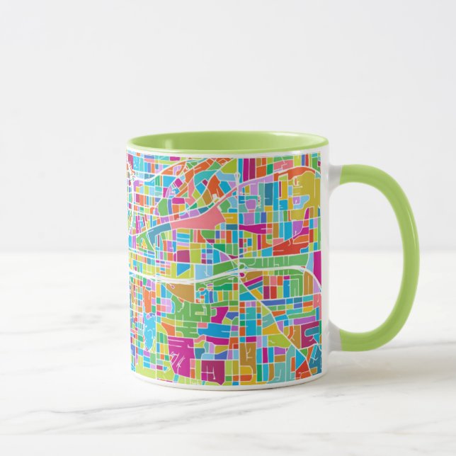 Colourful Atlanta Map Mug (Right)