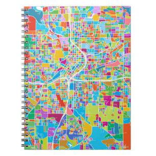 Colourful Atlanta Map Notebook