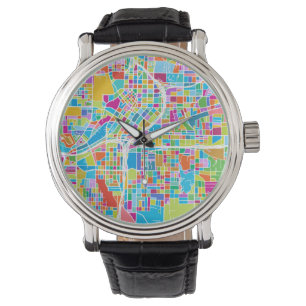Colourful Atlanta Map Watch
