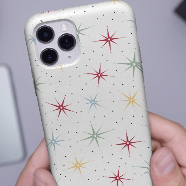 Colourful Atomic Starburst Mid-century Pattern Case-Mate iPhone Case (Creator Uploaded)