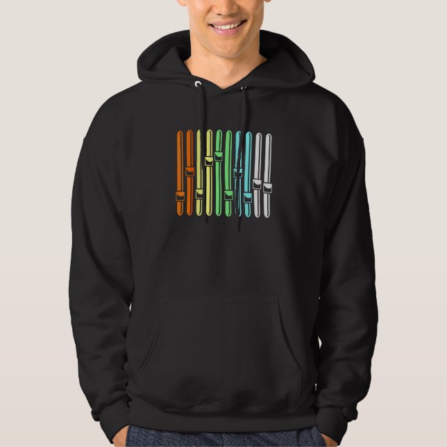 Colourful Audio Engineer Sound Vu Metre Hoodie (Front)