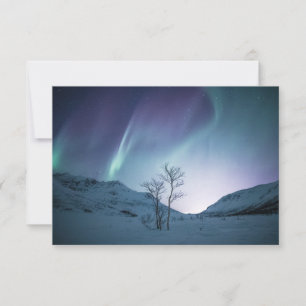 Colourful Aurora Borealis Card