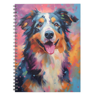 Colourful Australian Shepherd Notebook