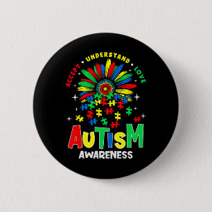 Colourful Autism Awareness Accept Understand Love 6 Cm Round Badge