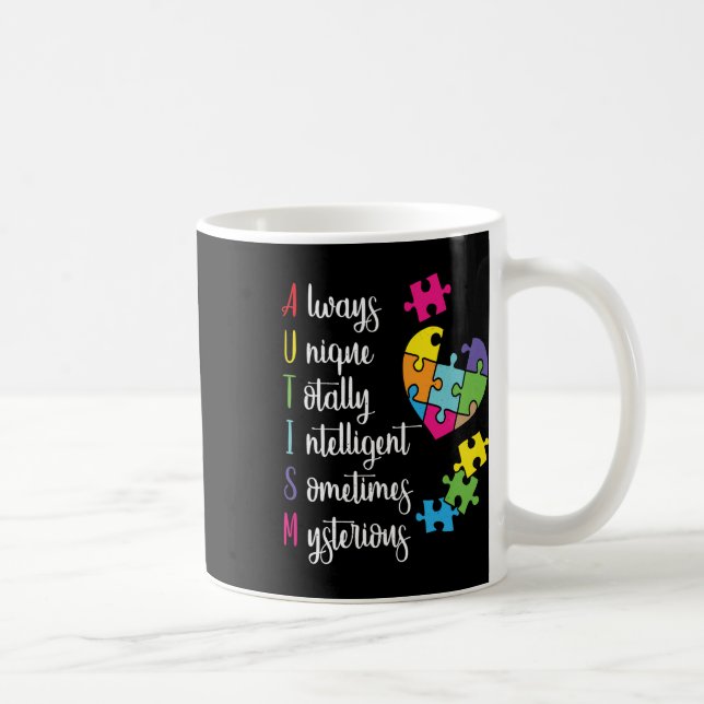 Colourful Autism Awareness Gift Design For Asd Coffee Mug (Right)