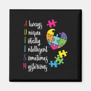 Colourful Autism Awareness Gift Design For Asd Magnet