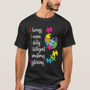 Colourful Autism Awareness Gift Design For Asd T-Shirt