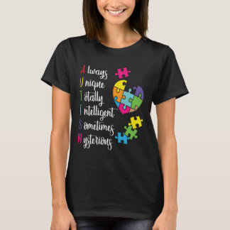 Colourful Autism Awareness Gift Design For Asd T-Shirt