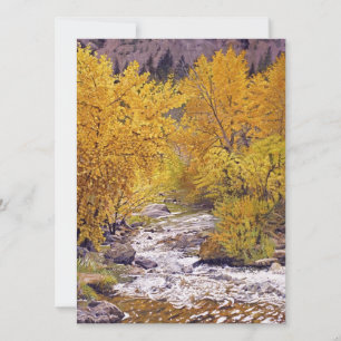 Colourful Autumn Aspen Trees in Morrison Colorado Save The Date