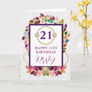 Colourful Autumn Fall Leaves Birthday Card