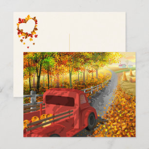 Colourful Autumn/Fall Scenery Postcard