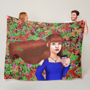 Colourful Autumn Fleece Blanket