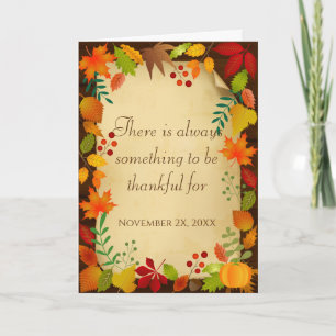 Colourful Autumn Foliage For Thanksgiving Card