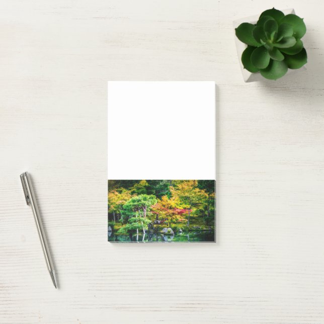Colourful Autumn Japanese Garden Landscape Post-it Notes (Office)