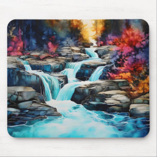 Colourful Autumn Landscape Mouse Mat