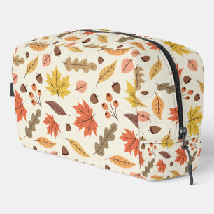 Colourful Autumn Leaf Fall Pattern Dopp Kit