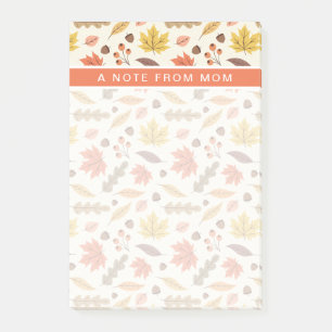 Colourful Autumn Leaf Fall Pattern Post-it Notes