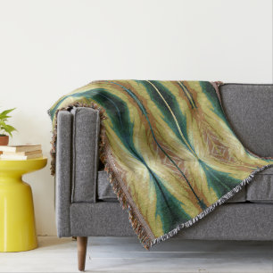 Colourful Autumn Leaves, Abstract Pattern Throw Blanket