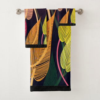 Colourful Autumn Leaves Bath Towel Set