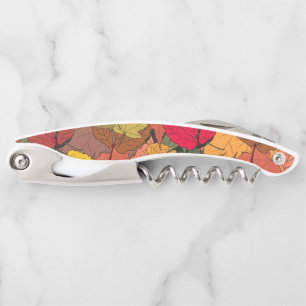 Colourful autumn leaves corkscrew