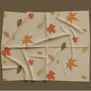 Colourful Autumn Leaves  Fabric