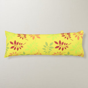 Colourful Autumn Leaves in Warm Tones Body Cushion