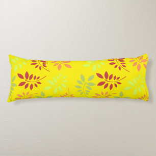 Colourful Autumn Leaves in Warm Tones Body Cushion