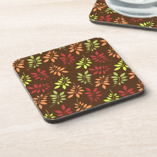 Colourful Autumn Leaves in Warm Tones Coaster