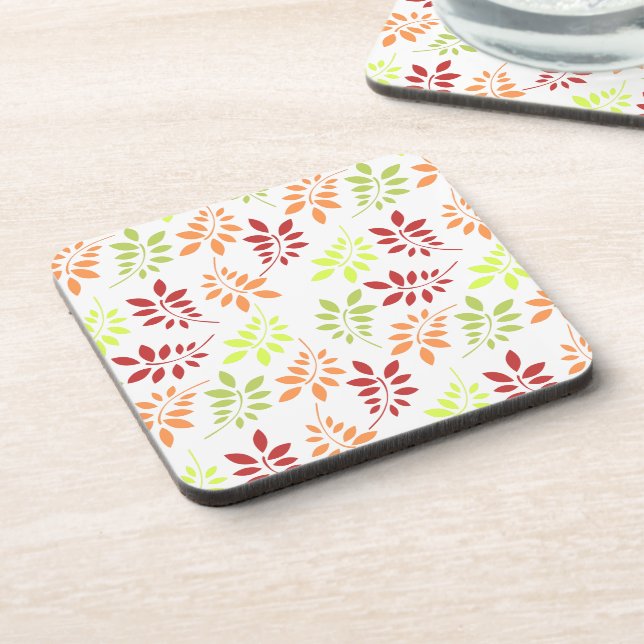 Colourful Autumn Leaves in Warm Tones Coaster (Left Side)