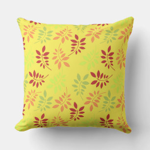 Colourful Autumn Leaves in Warm Tones Cushion