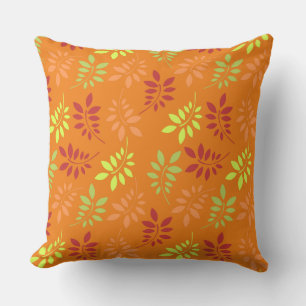 Colourful Autumn Leaves in Warm Tones Cushion