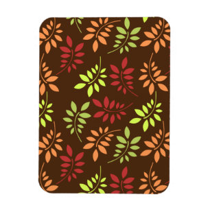 Colourful Autumn Leaves in Warm Tones Magnet