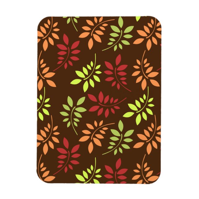 Colourful Autumn Leaves in Warm Tones Magnet (Vertical)