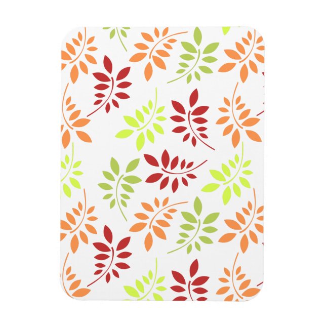 Colourful Autumn Leaves in Warm Tones Magnet (Vertical)