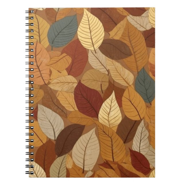 Colourful autumn leaves notebook (Front)