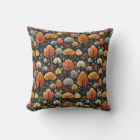 Colourful autumn leaves orange trees in fall fores