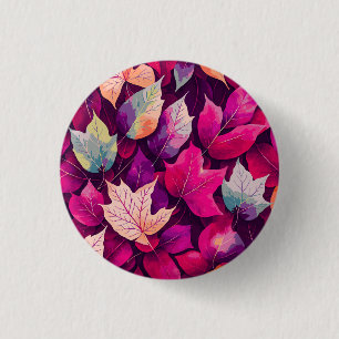Colourful Autumn Leaves Pattern-68218 3 Cm Round Badge