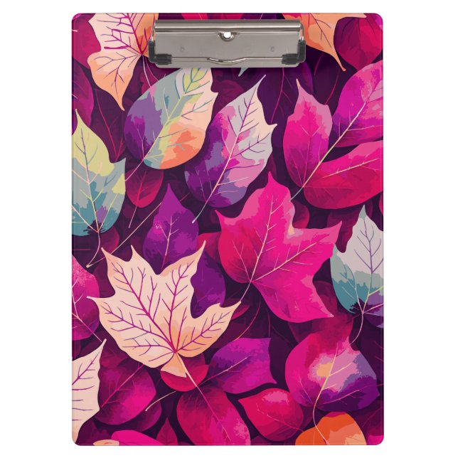 Colourful Autumn Leaves Pattern-68218 Clipboard (Front)