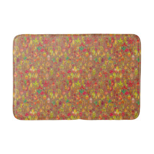 Colourful Autumn Leaves Pattern  Bath Mat