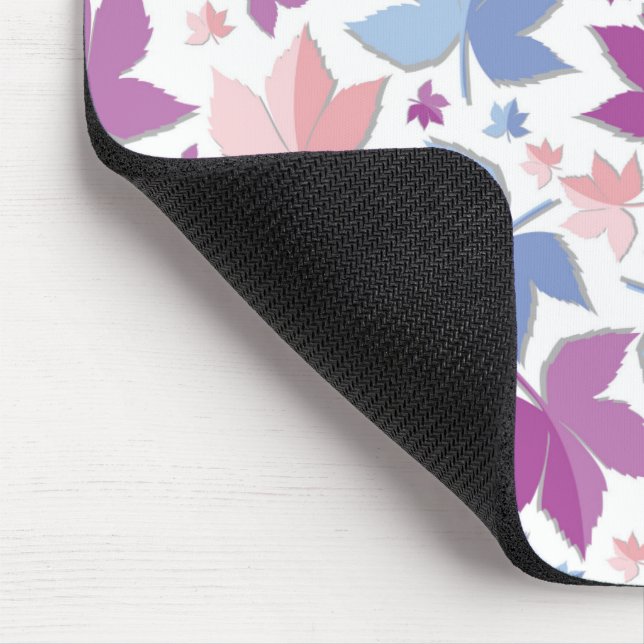 Colourful Autumn Leaves Pattern Mouse Mat (Corner)