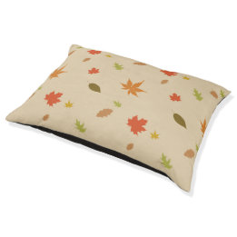 Colourful Autumn Leaves Pet Bed