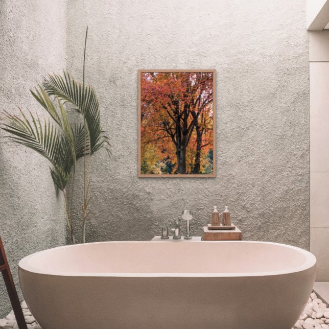 Colourful Autumn Leaves Photographic Photo Print (In Situ Framed)