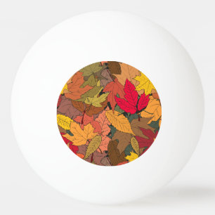 Colourful autumn leaves ping pong ball