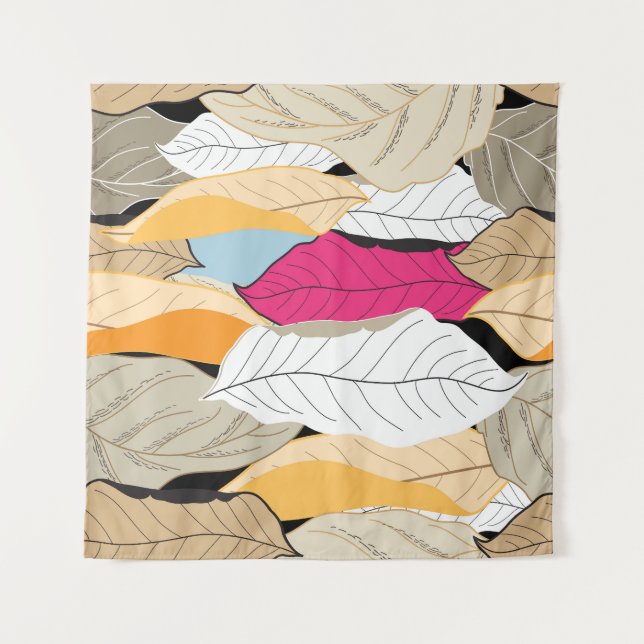 Colourful autumn leaves, seamless pattern. tapestry (Front)