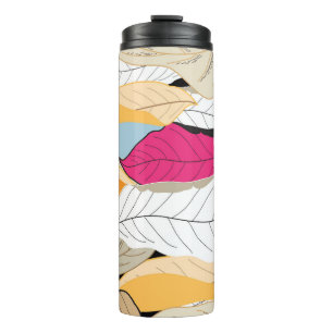 Colourful autumn leaves, seamless pattern. thermal tumbler