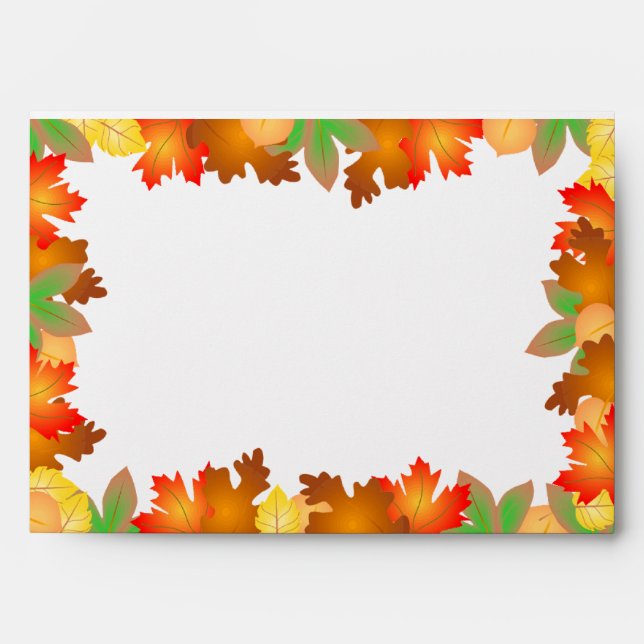Colourful Autumn Leaves - Thanksgiving Envelope (Front)