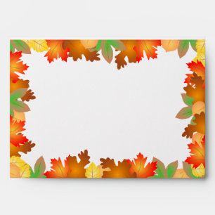 Colourful Autumn Leaves - Thanksgiving Envelope