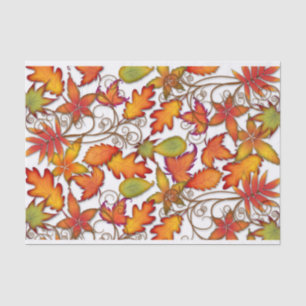 Colourful Autumn Leaves Tissue Paper